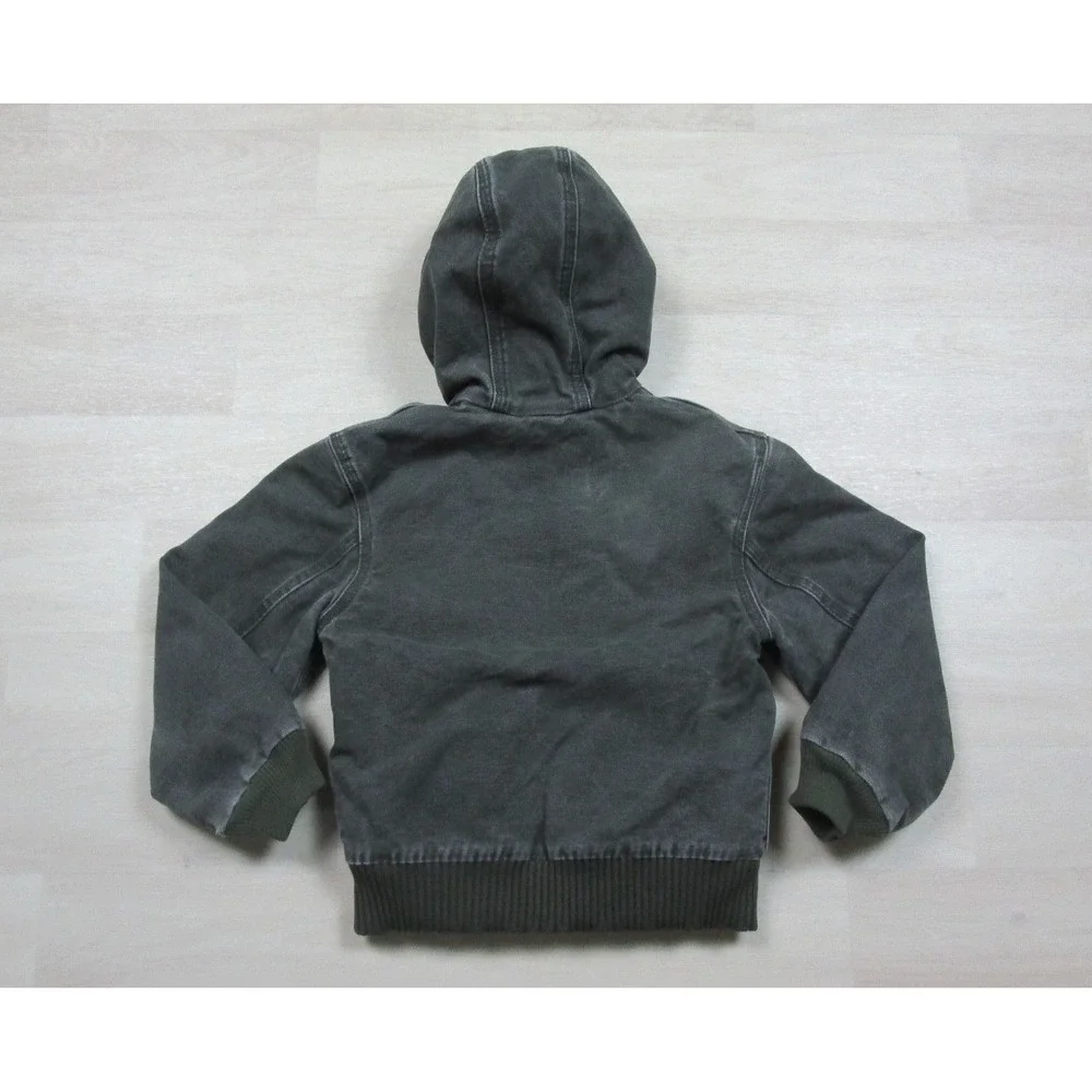 Carhartt Active Jacket Youth (S) Duck Canvas Workwear Quilted Liner YYJ130 MOS
